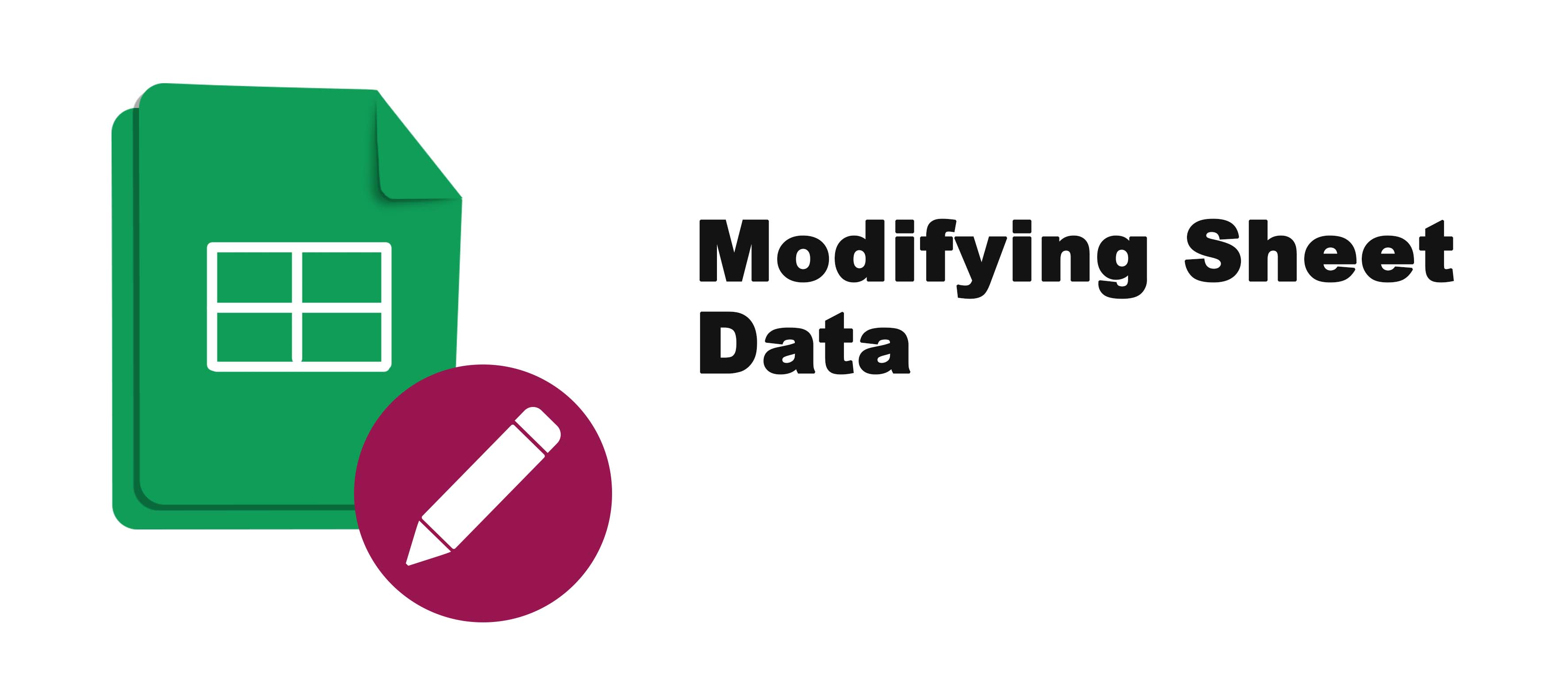 Modifying sheet data